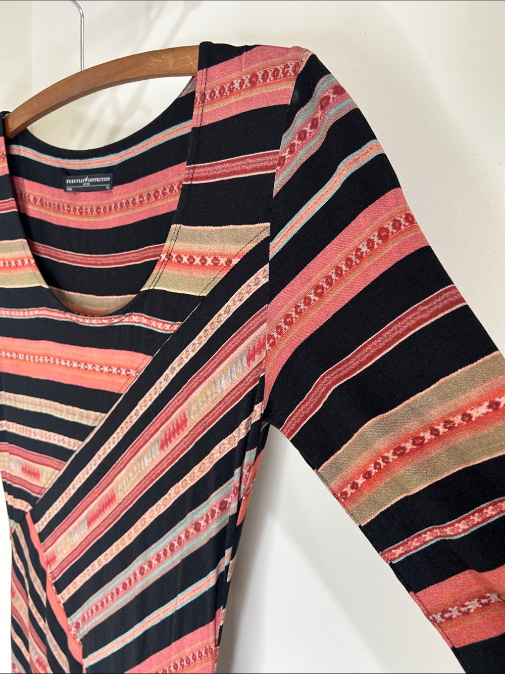 PERUVIAN CONNECTION Monserrato Colorful Maxi Stretch Jersey Size XS - Picture 7 of 16